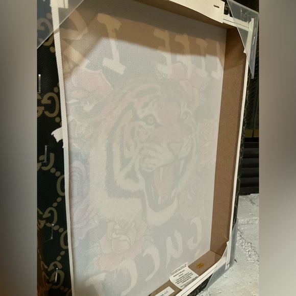 “Life is Gucci” Tiger & Floral Art Canvas 11” x 14” - Picture 4 of 6